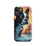 Artistic Representation Of A Boston Terrier In A Surreal Place Tough Case for iPhone