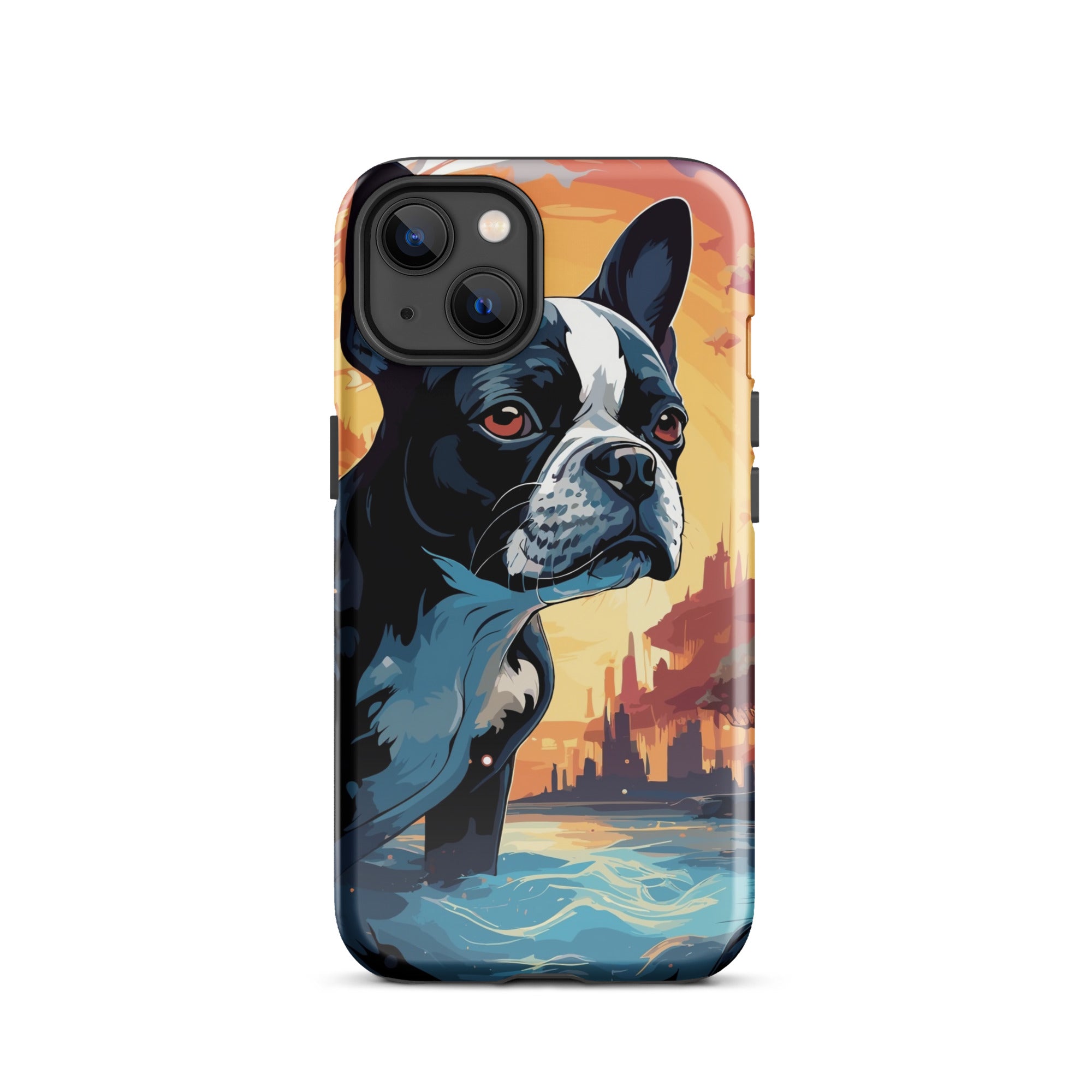 Artistic Representation Of A Boston Terrier In A Surreal Place Tough Case for iPhone
