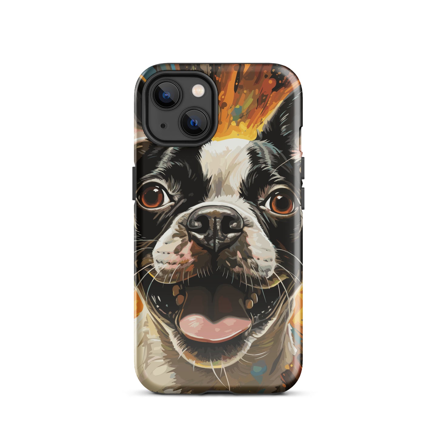 Zoomies Excitement Boston Terrier Dog Tough Case for iPhone