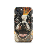 Zoomies Excitement Boston Terrier Dog Tough Case for iPhone