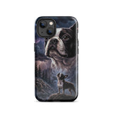 Storm Guardian – Majestic Boston Terrier Night Art Tough Case for iPhone . Glossy iPhone 13