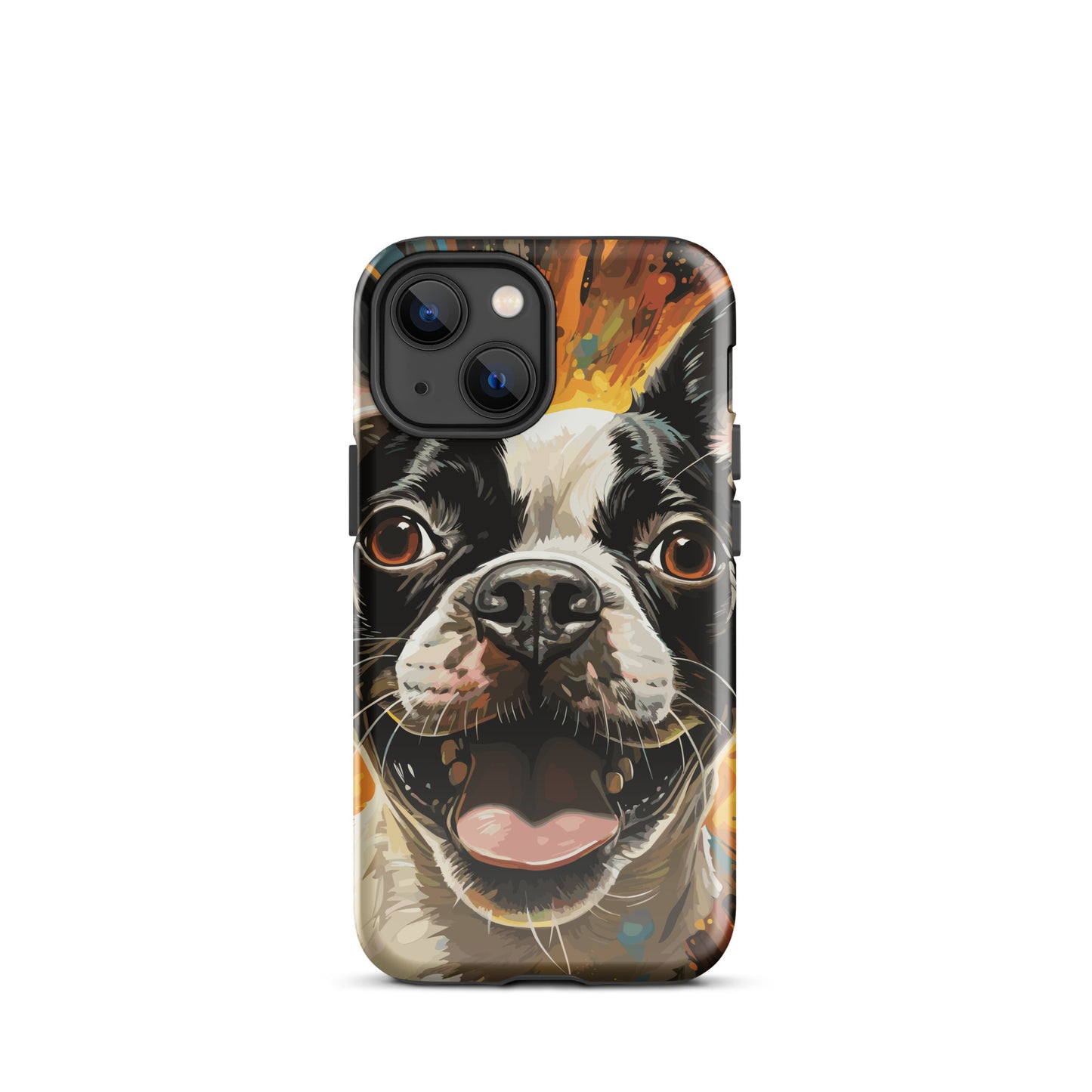 Zoomies Excitement Boston Terrier Dog Tough Case for iPhone