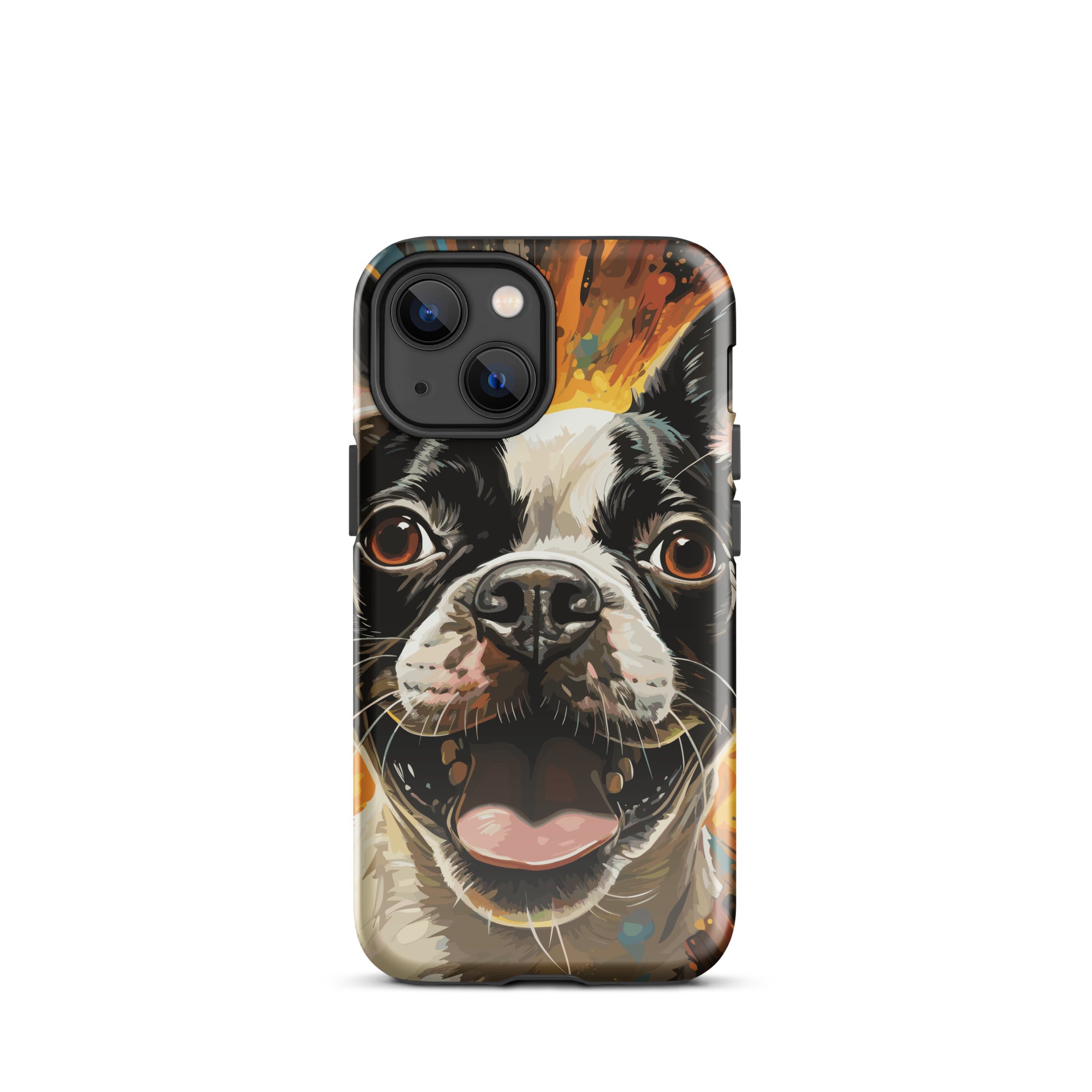 Zoomies Excitement Boston Terrier Dog Tough Case for iPhone