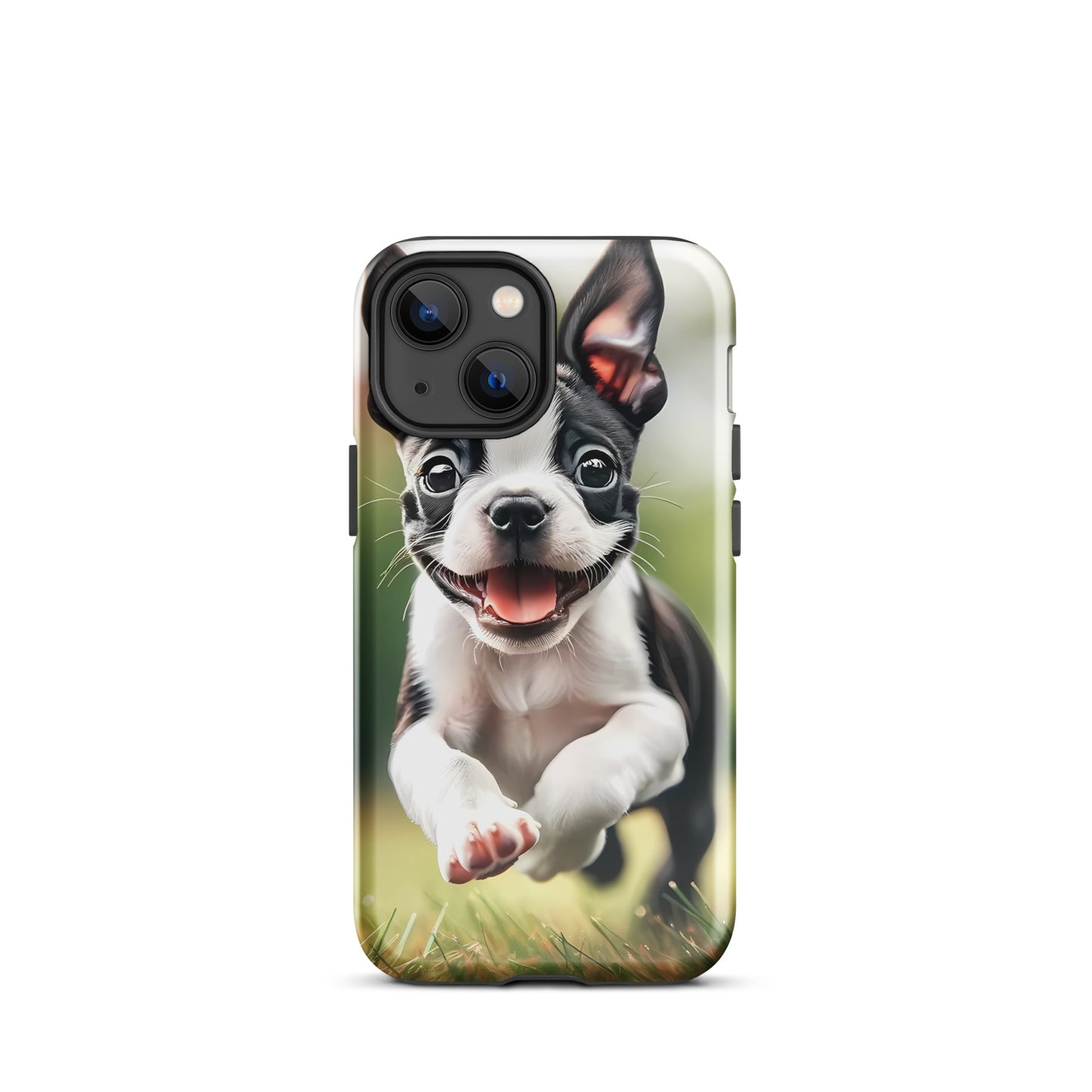 Playful Boston Terrier Puppy Tough Case for iPhone