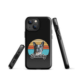 Custom Dog Sunset Vintage Retro Style Tough Case for iPhone . Glossy iPhone 13 mini