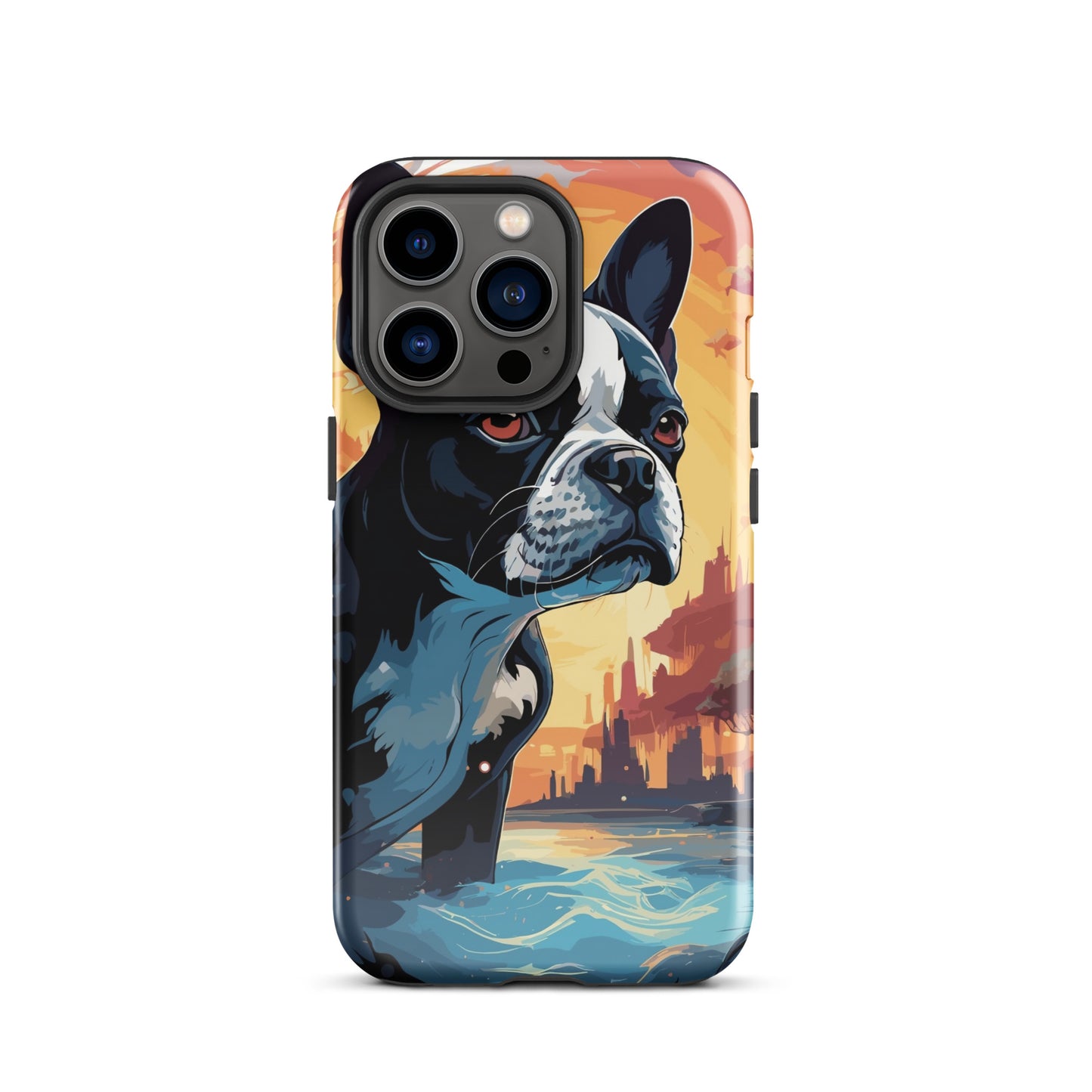 Artistic Representation Of A Boston Terrier In A Surreal Place Tough Case for iPhone
