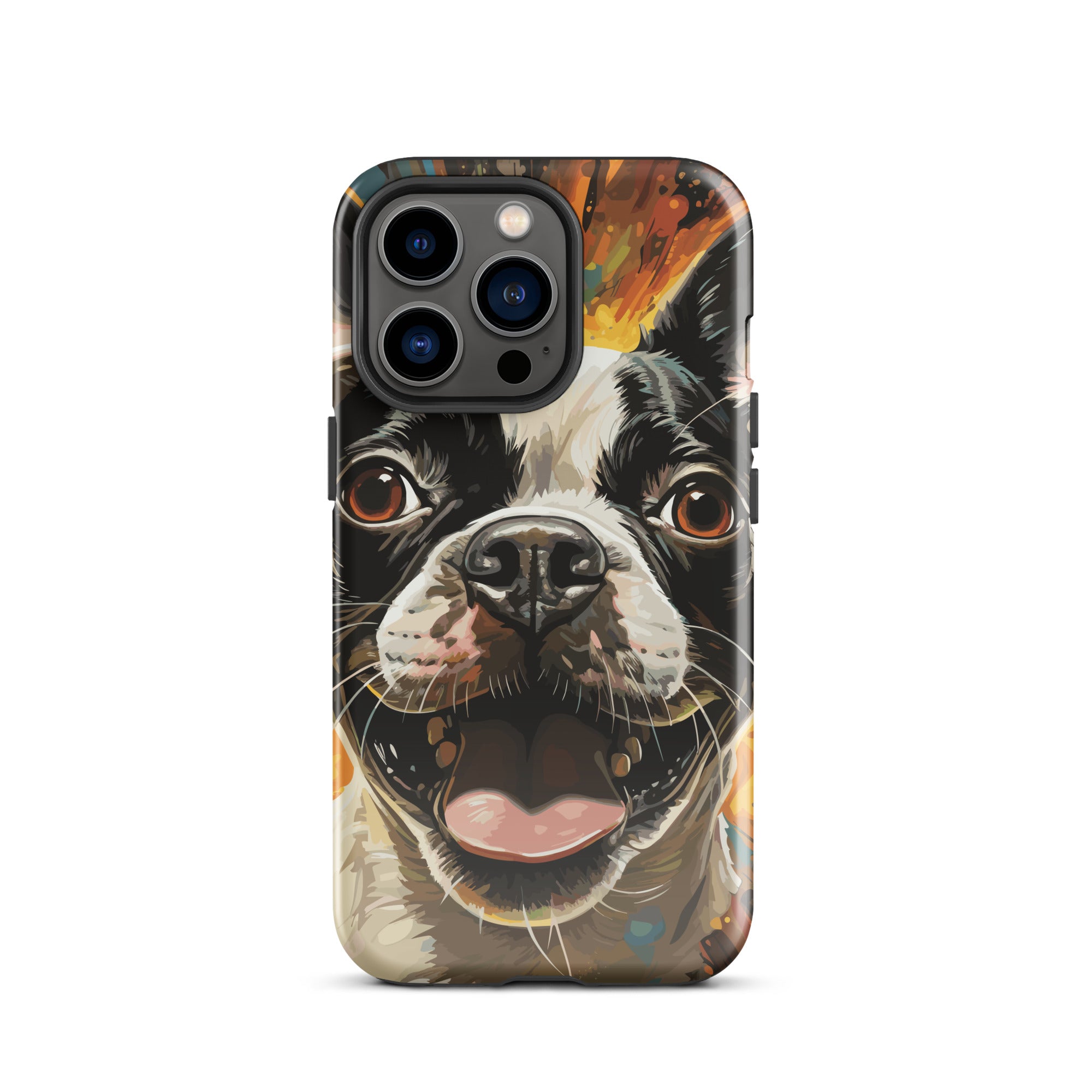 Zoomies Excitement Boston Terrier Dog Tough Case for iPhone