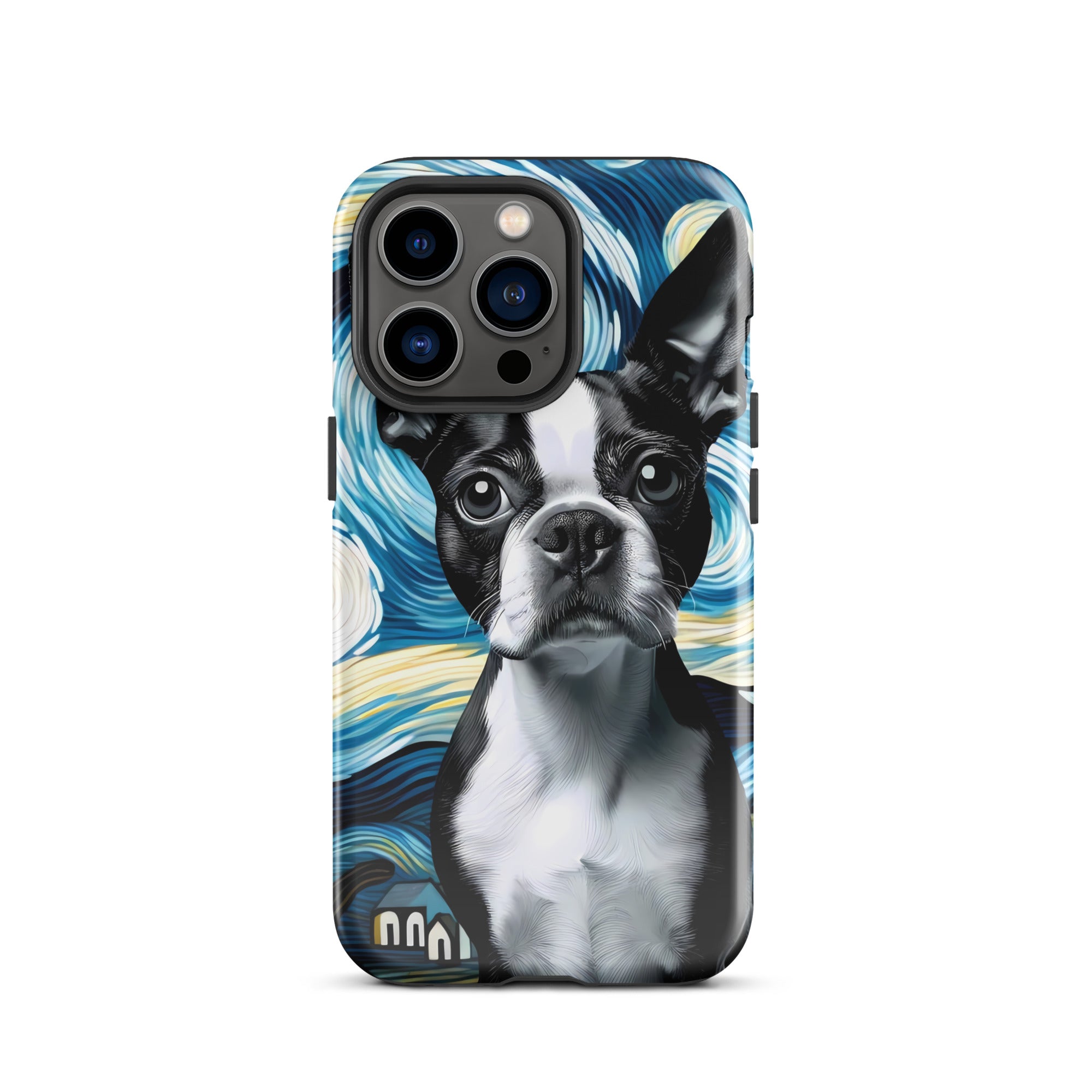 Starry Night - Boston Terrier Dog Tough Case for iPhone