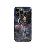 Storm Guardian – Majestic Boston Terrier Night Art Tough Case for iPhone . Glossy iPhone 13 Pro