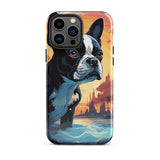 Artistic Representation Of A Boston Terrier In A Surreal Place Tough Case for iPhone
