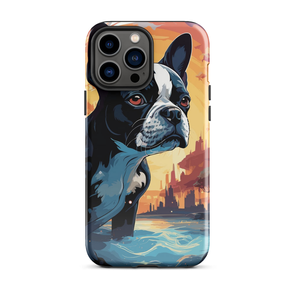 Artistic Representation Of A Boston Terrier In A Surreal Place Tough Case for iPhone