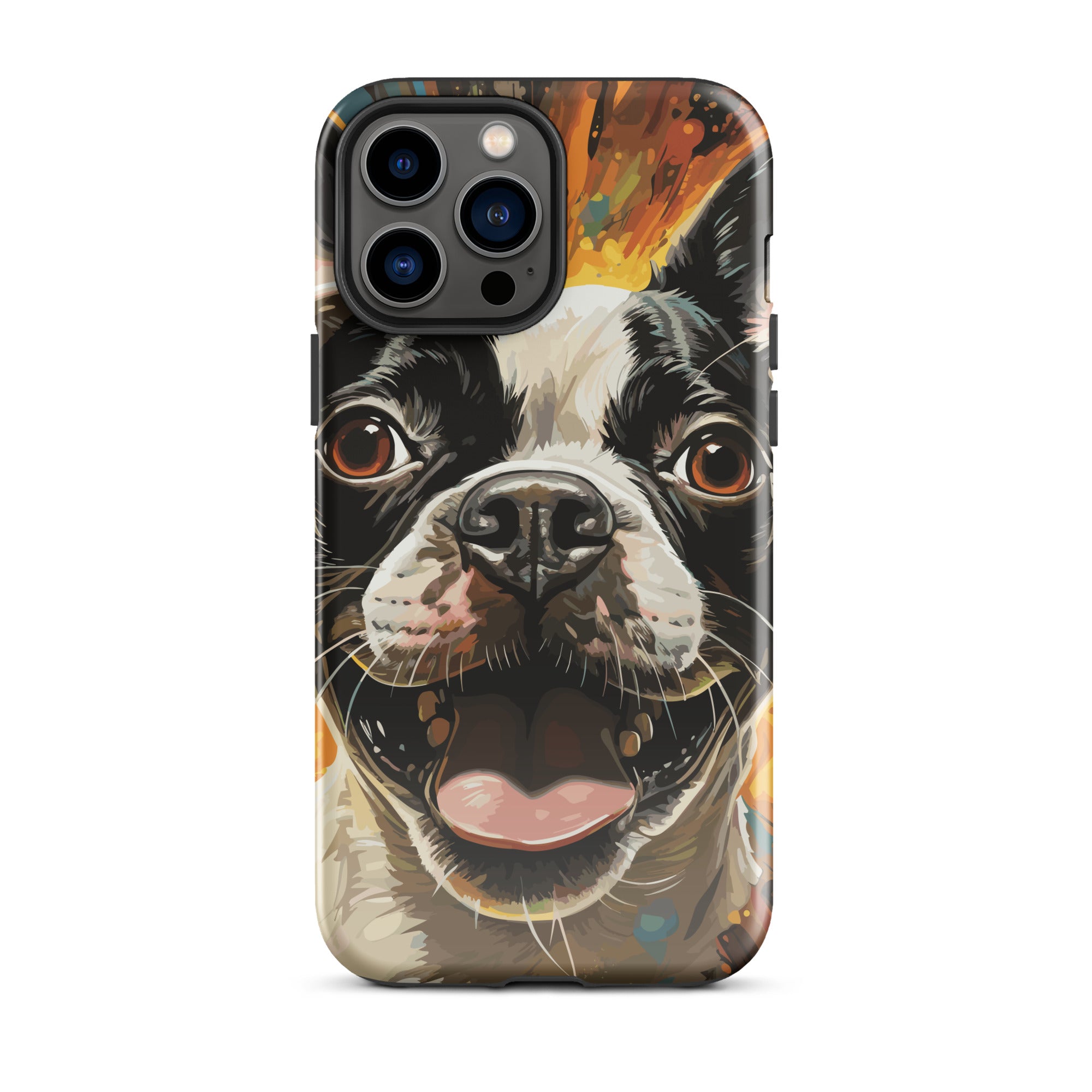Zoomies Excitement Boston Terrier Dog Tough Case for iPhone