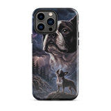 Storm Guardian – Majestic Boston Terrier Night Art Tough Case for iPhone . Glossy iPhone 13 Pro Max
