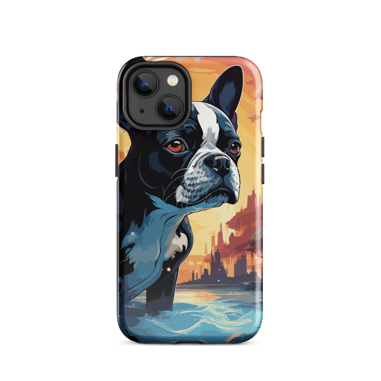 Artistic Representation Of A Boston Terrier In A Surreal Place Tough Case for iPhone