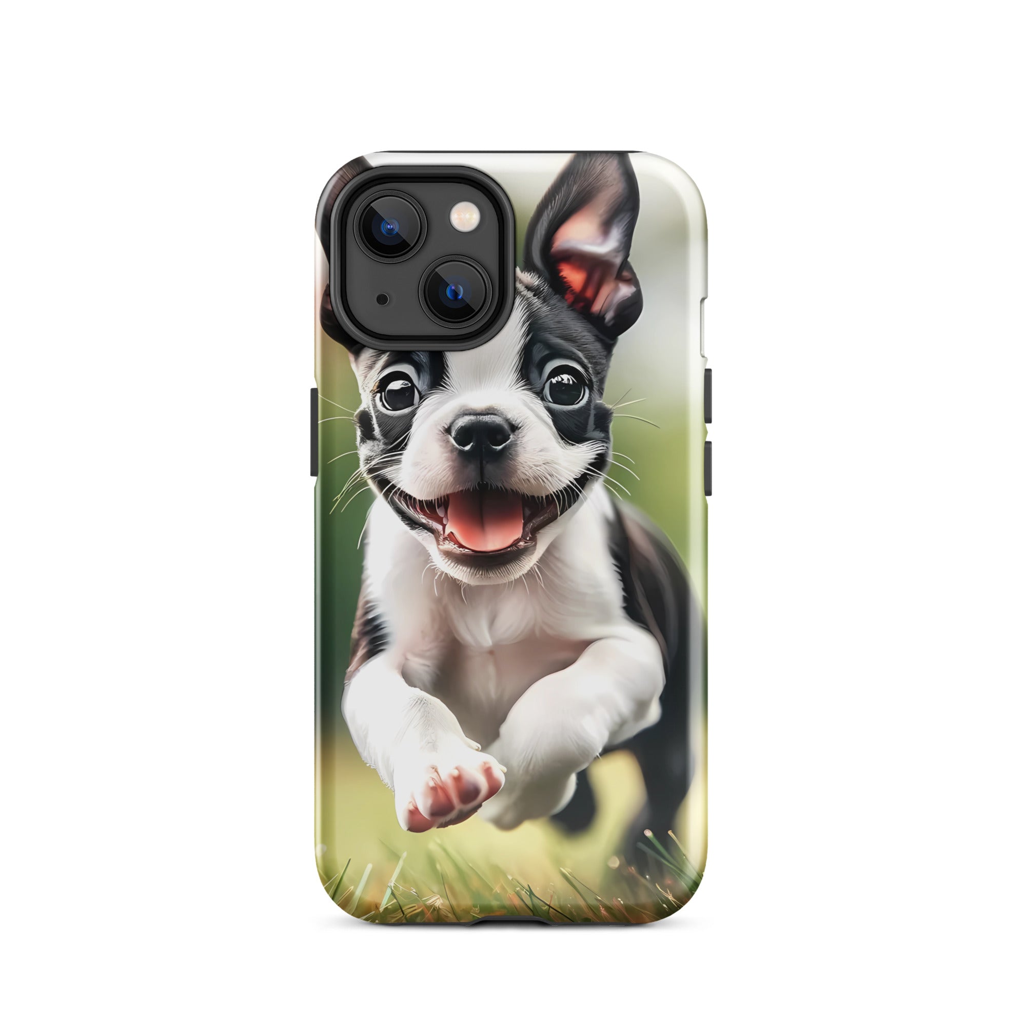 Playful Boston Terrier Puppy Tough Case for iPhone