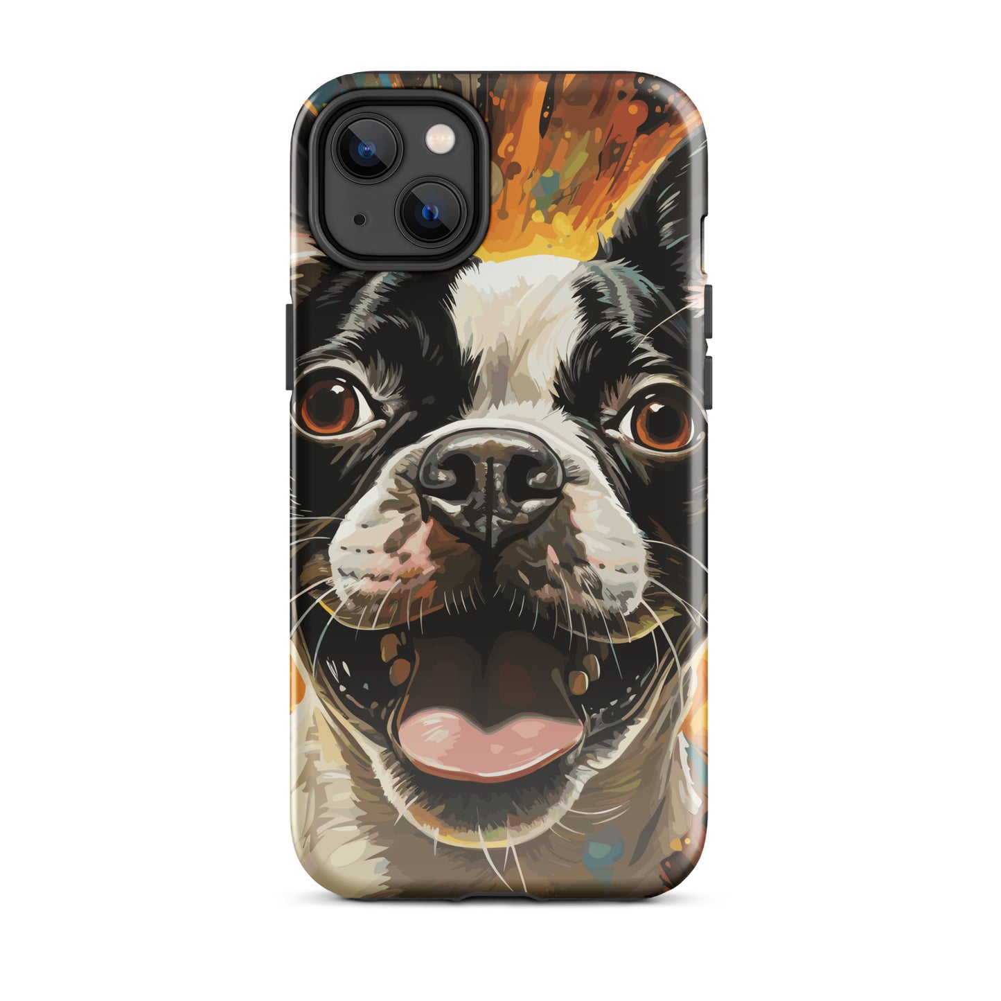 Zoomies Excitement Boston Terrier Dog Tough Case for iPhone