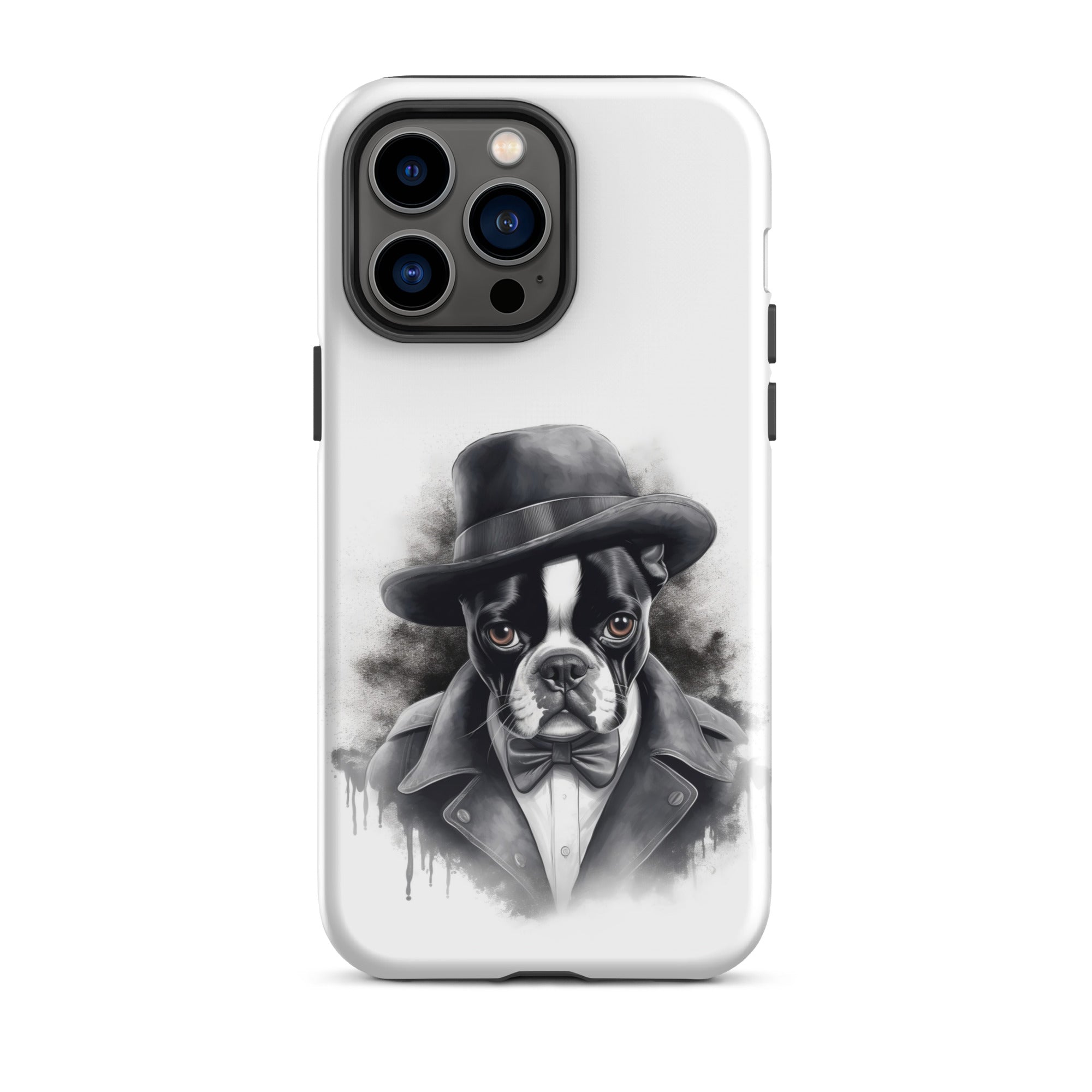 Boston Terrier Gentleman on Tough Case for iPhone