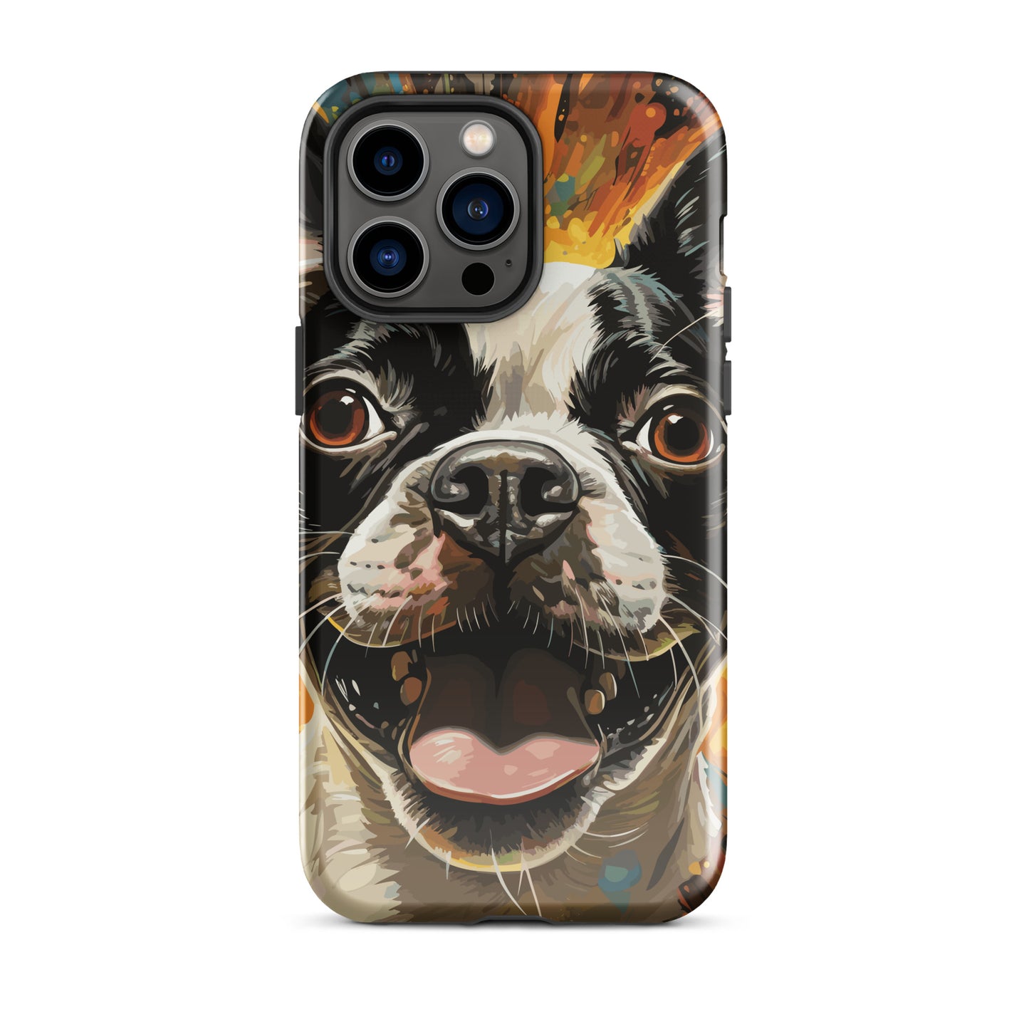 Zoomies Excitement Boston Terrier Dog Tough Case for iPhone
