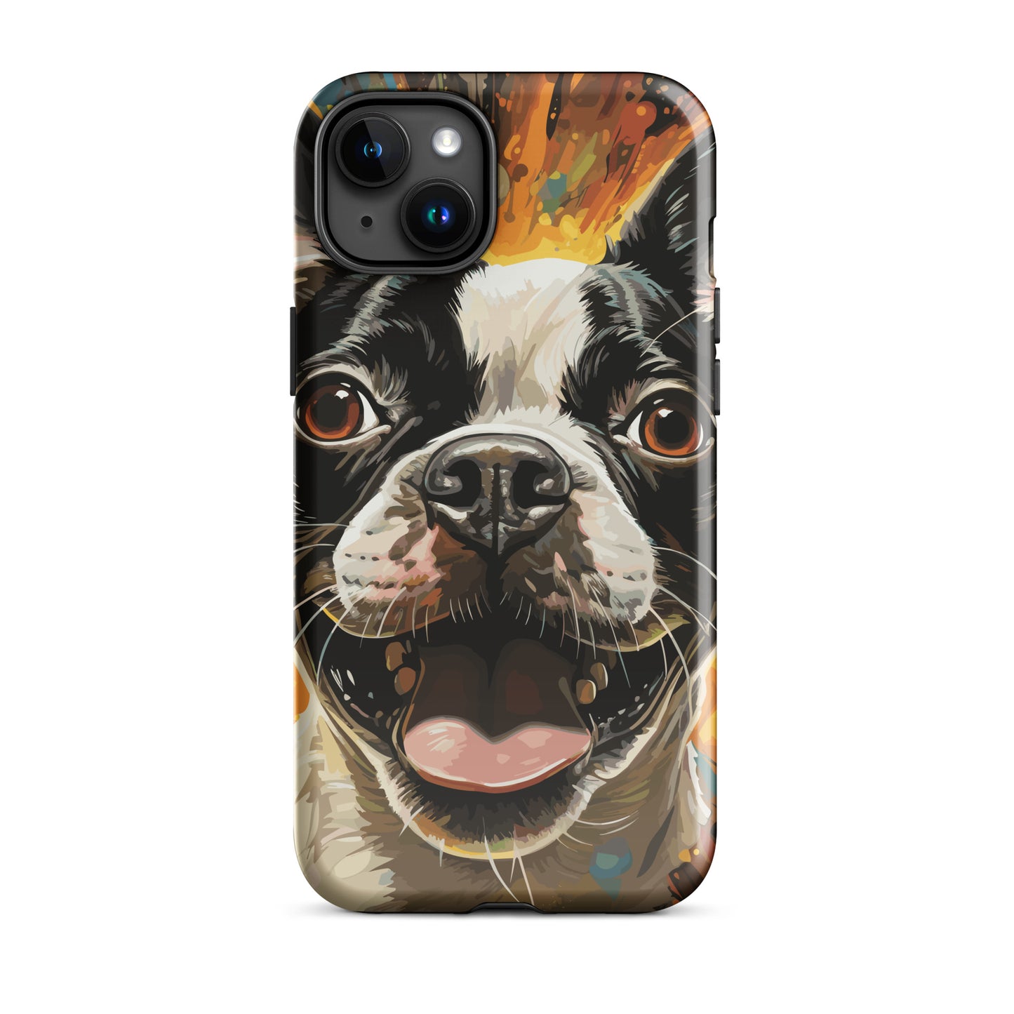 Zoomies Excitement Boston Terrier Dog Tough Case for iPhone