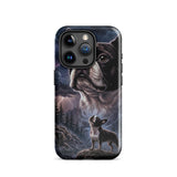 Storm Guardian – Majestic Boston Terrier Night Art Tough Case for iPhone . Glossy iPhone 15 Pro