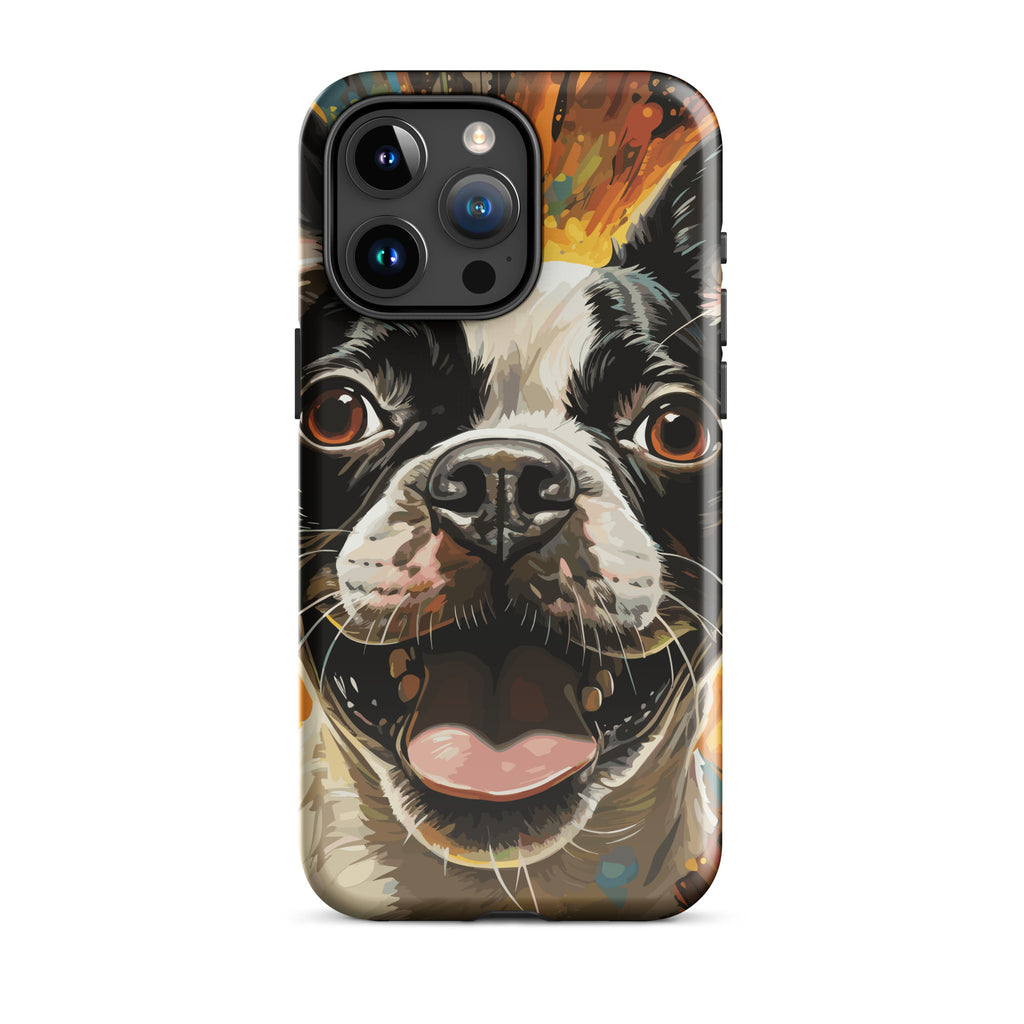 Zoomies Excitement Boston Terrier Dog Tough Case for iPhone
