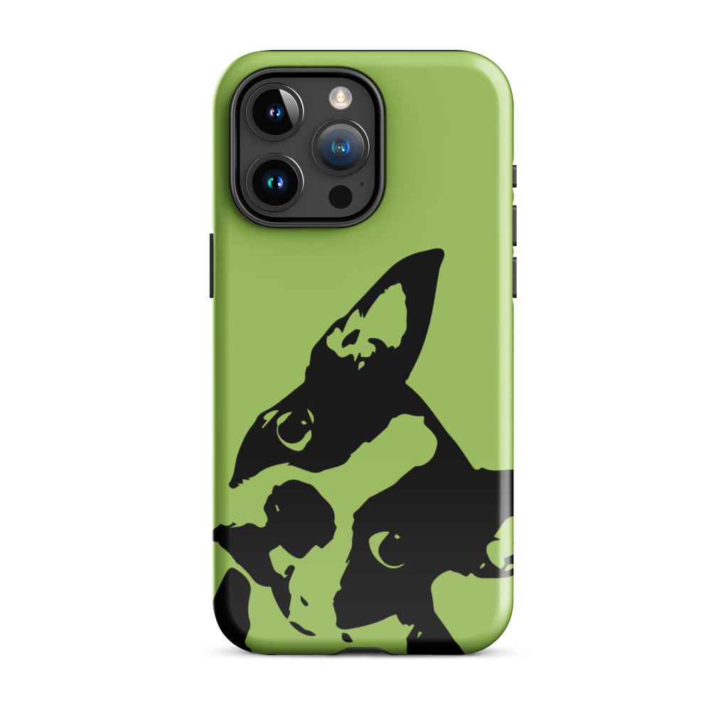 Boston Terrier Head Tilt Tough iPhone case - Conifer