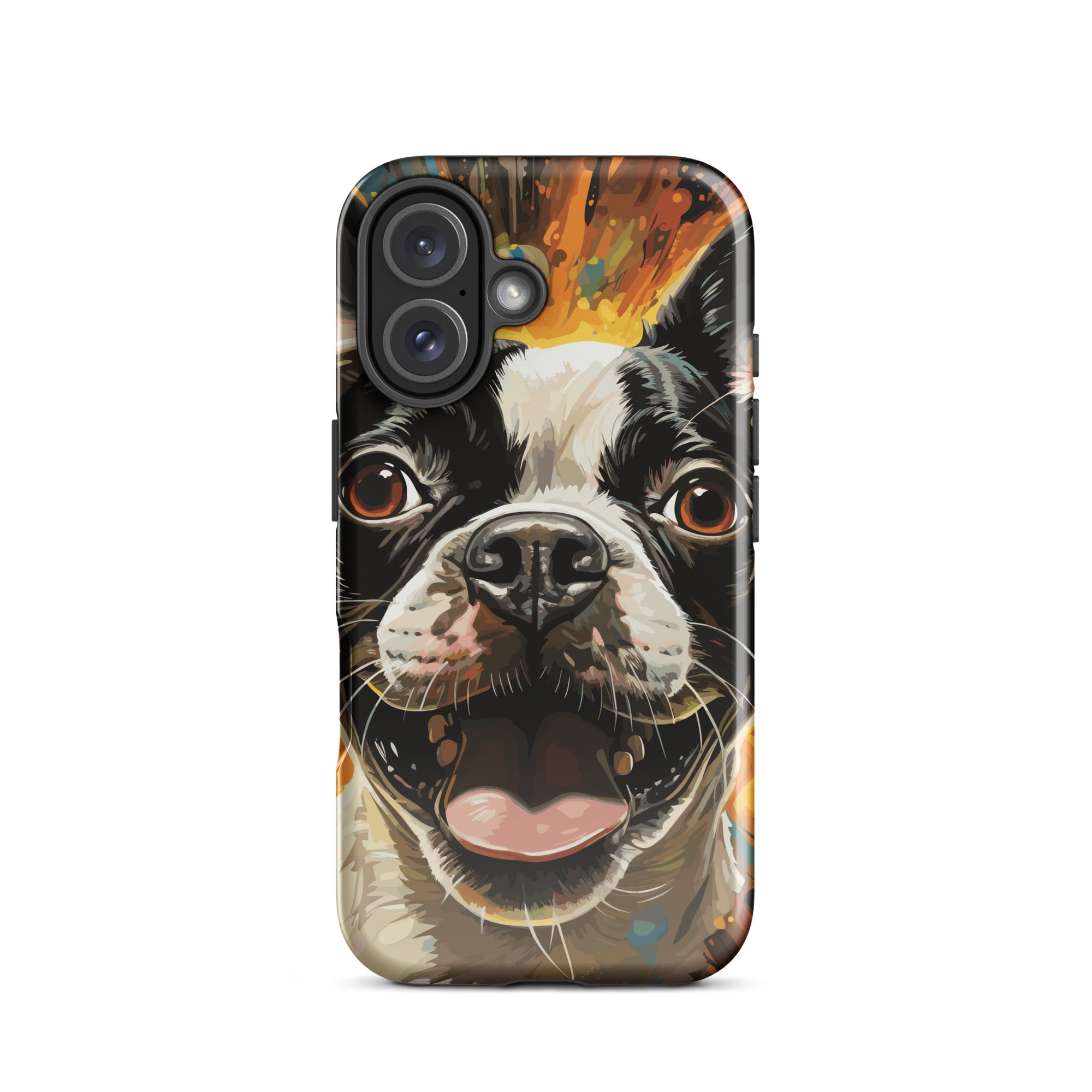 Zoomies Excitement Boston Terrier Dog Tough Case for iPhone