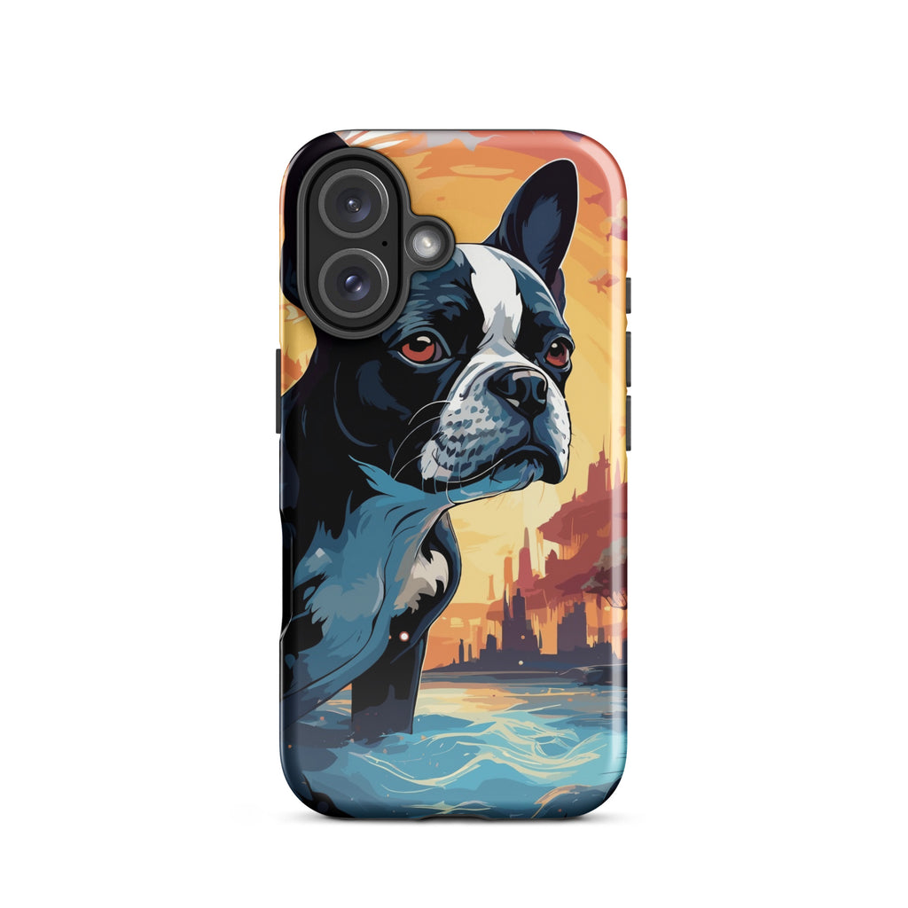 Artistic Representation Of A Boston Terrier In A Surreal Place Tough Case for iPhone
