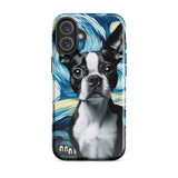Starry Night - Boston Terrier Dog Tough Case for iPhone