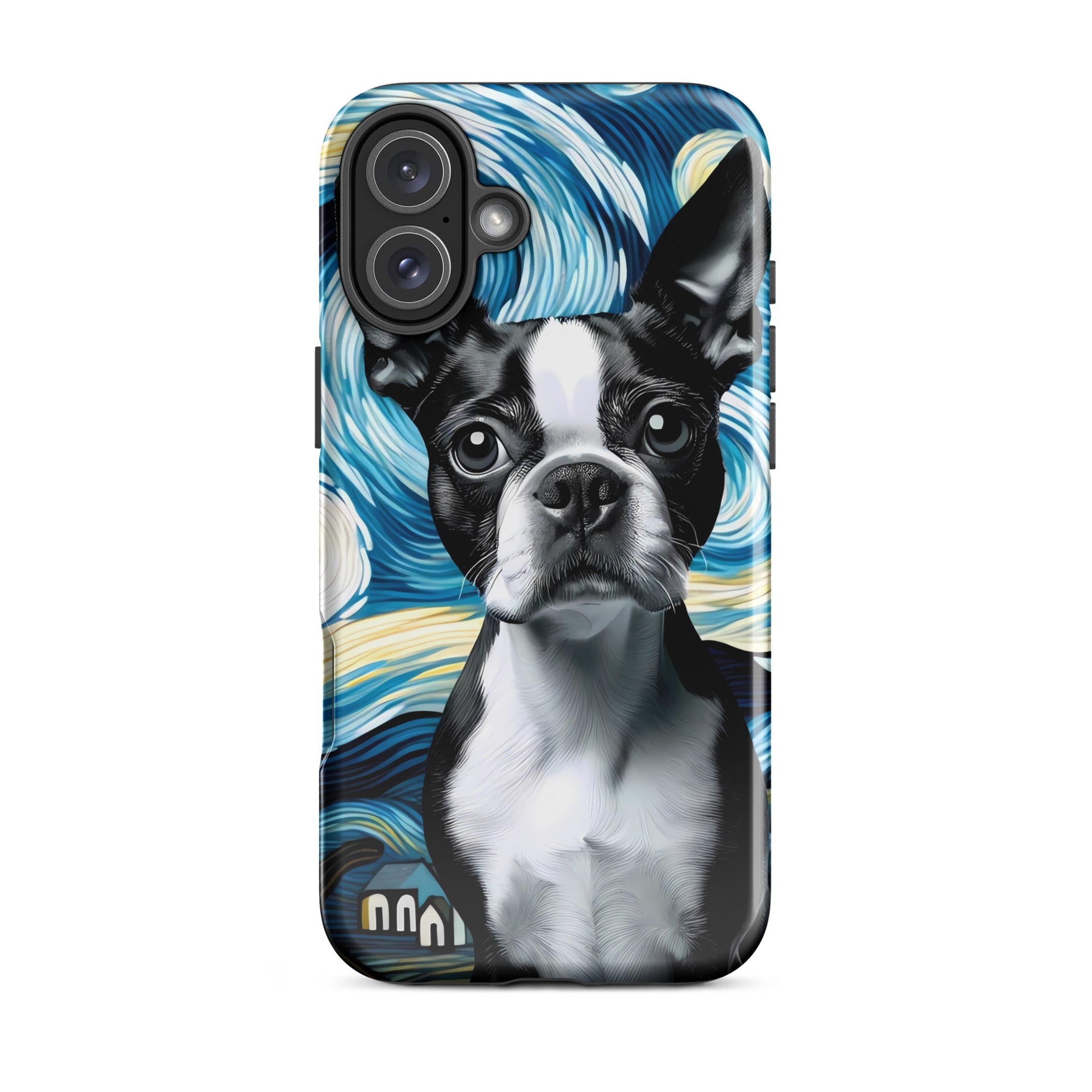 Starry Night - Boston Terrier Dog Tough Case for iPhone