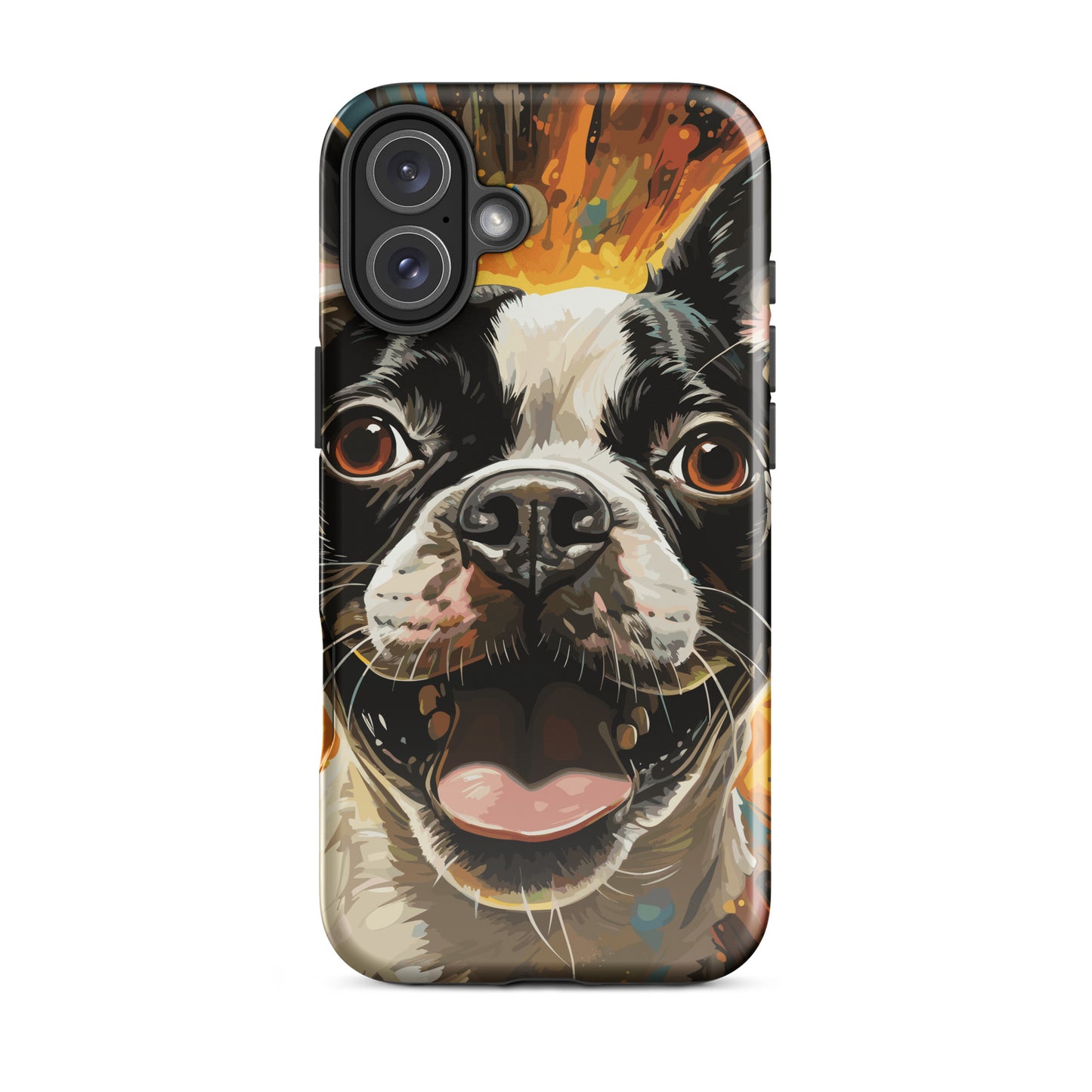 Zoomies Excitement Boston Terrier Dog Tough Case for iPhone