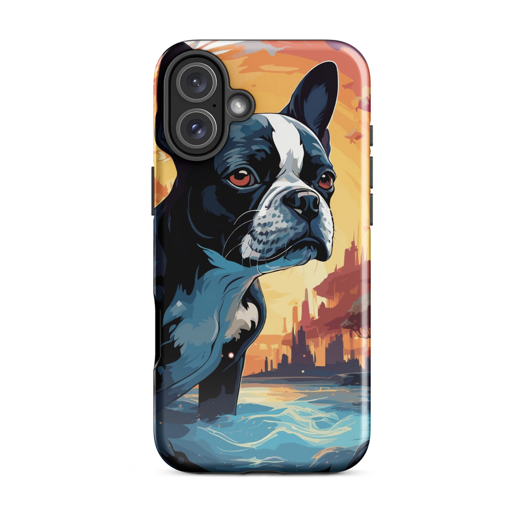 Artistic Representation Of A Boston Terrier In A Surreal Place Tough Case for iPhone