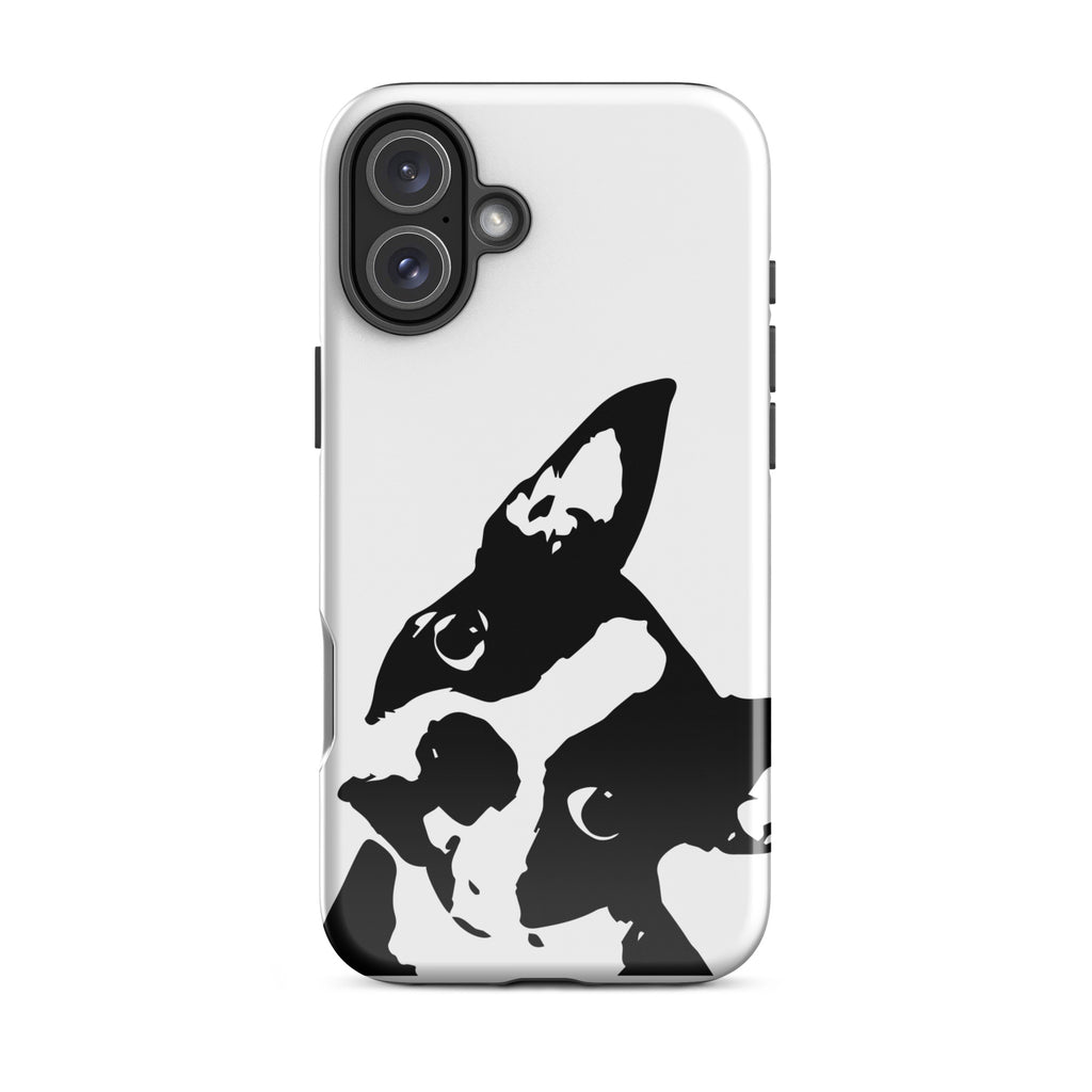 Boston Terrier Head Tilt Tough iPhone case - White