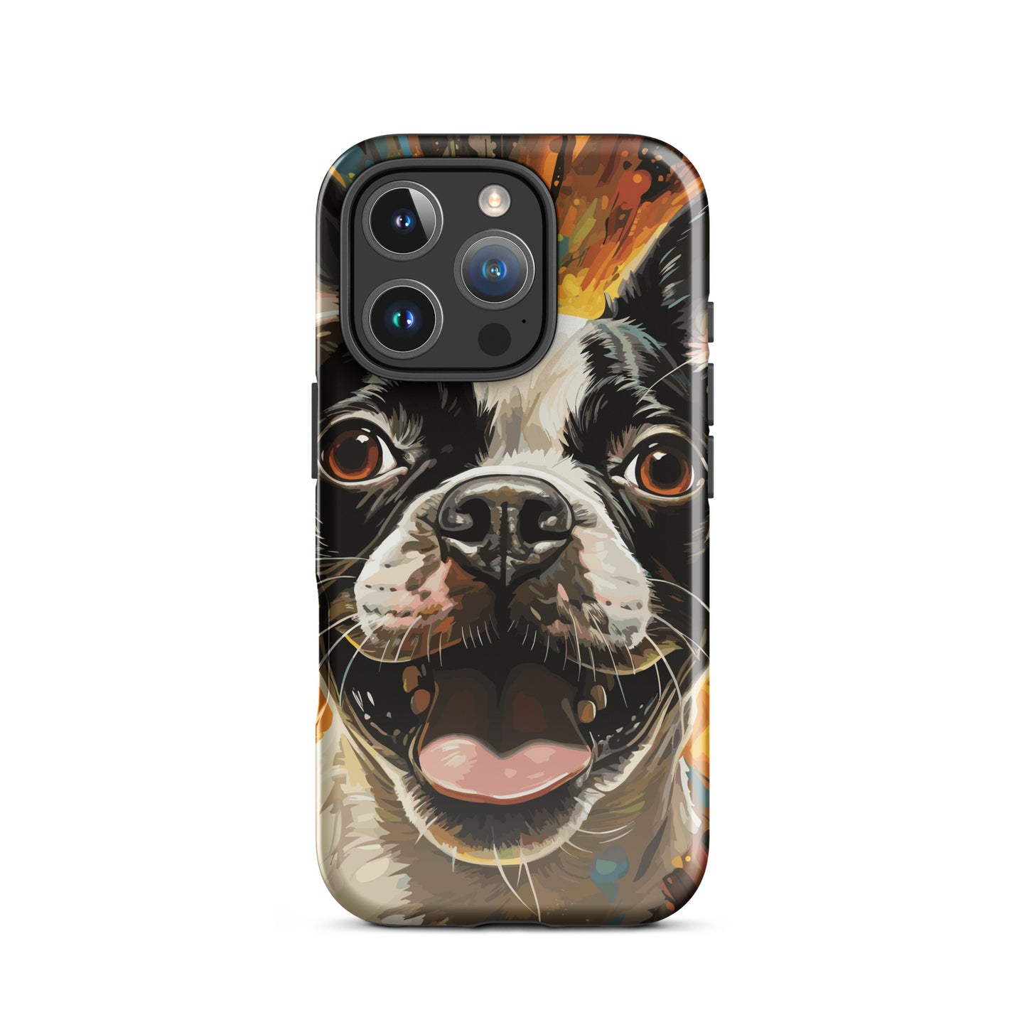 Zoomies Excitement Boston Terrier Dog Tough Case for iPhone
