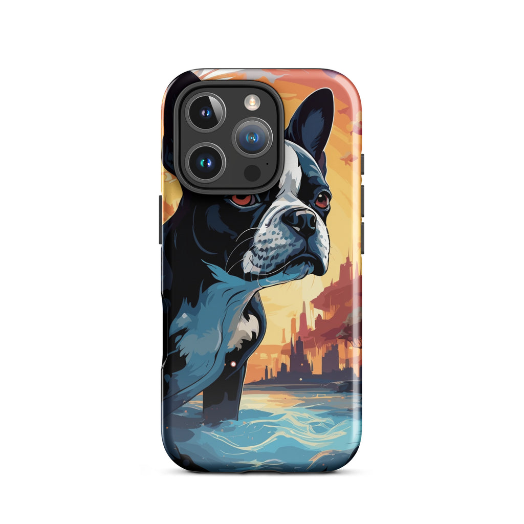 Artistic Representation Of A Boston Terrier In A Surreal Place Tough Case for iPhone