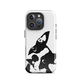 Boston Terrier Head Tilt Tough iPhone case - White