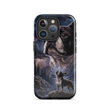 Storm Guardian – Majestic Boston Terrier Night Art Tough Case for iPhone . Glossy iPhone 16 Pro