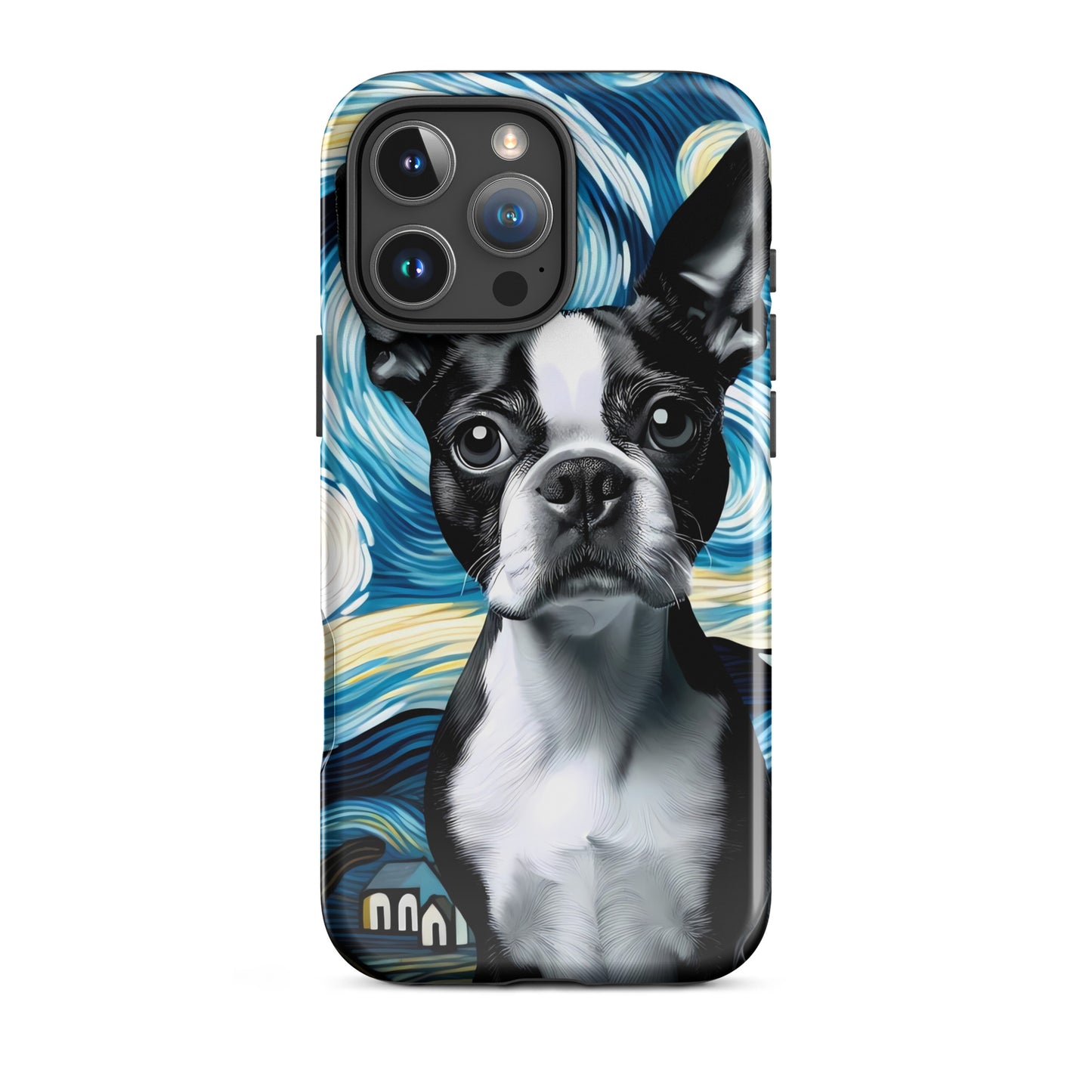Starry Night - Boston Terrier Dog Tough Case for iPhone
