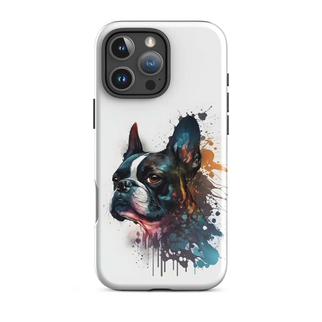 Boston Terrier Art on Tough Case for iPhone