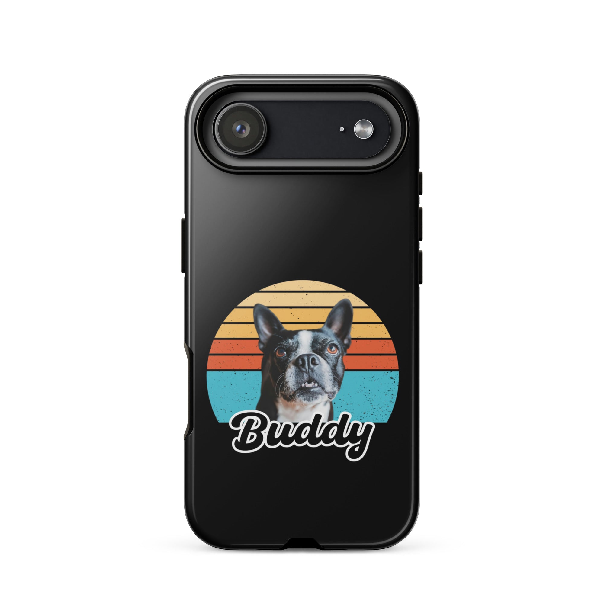 Custom Dog Sunset Vintage Retro Style Tough Case for iPhone . Glossy iPhone 17 Air