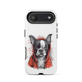 Boston Terrier in a Red Hoodie on Tough Case for iPhone . Glossy iPhone 17 Air