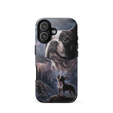Storm Guardian – Majestic Boston Terrier Night Art Tough Case for iPhone . Glossy iPhone 17