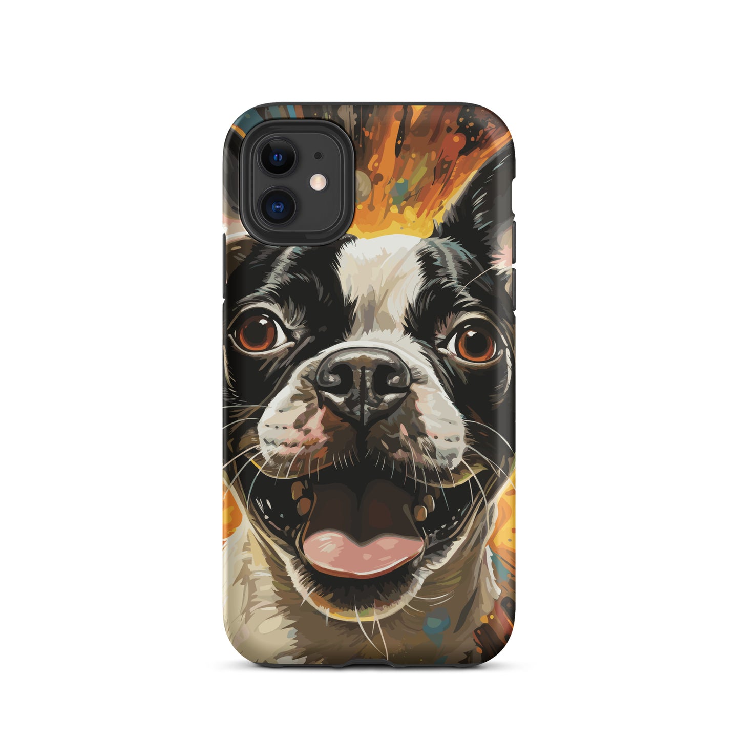 Zoomies Excitement Boston Terrier Dog Tough Case for iPhone