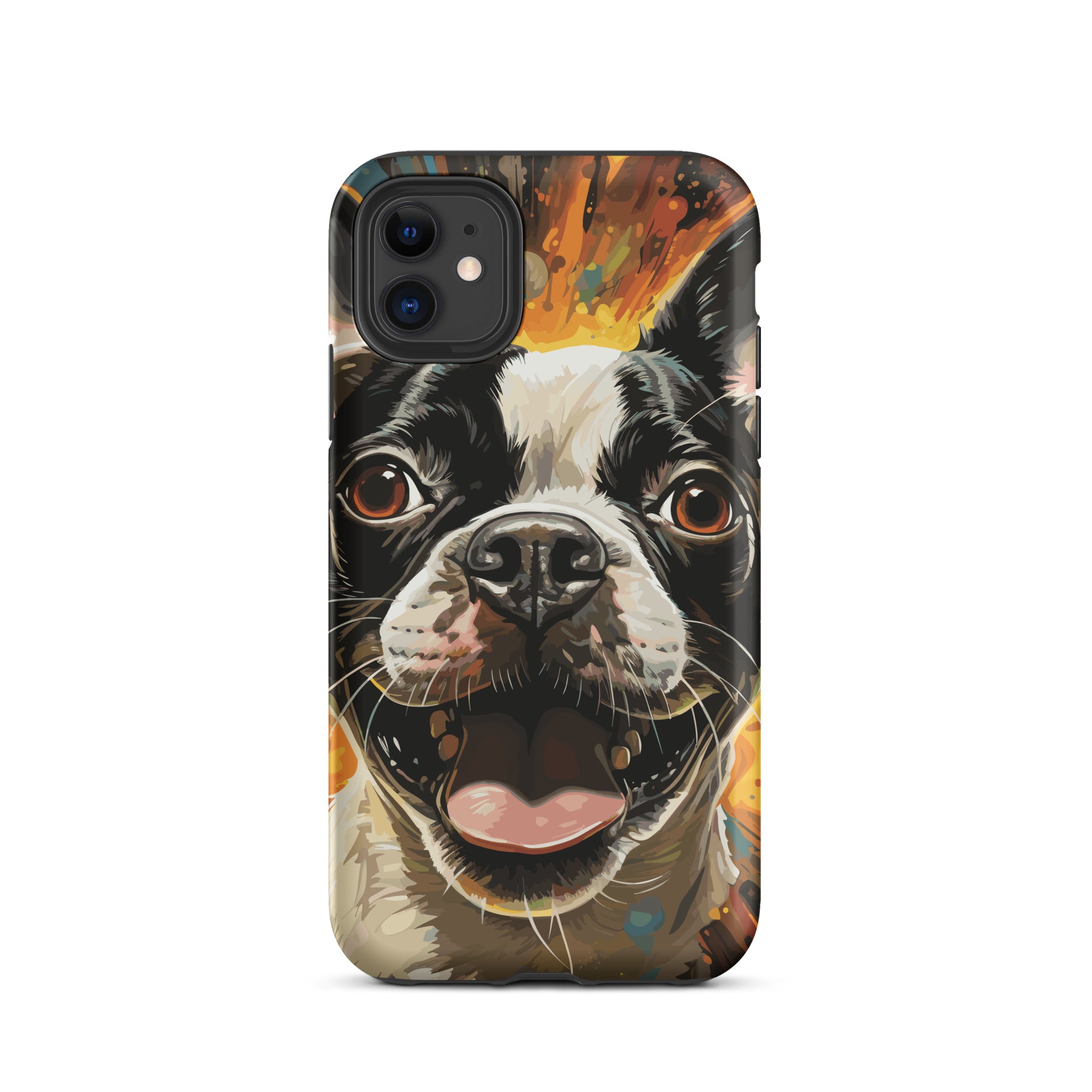 Zoomies Excitement Boston Terrier Dog Tough Case for iPhone