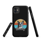 Custom Dog Sunset Vintage Retro Style Tough Case for iPhone . Matte iPhone 11