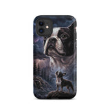 Storm Guardian – Majestic Boston Terrier Night Art Tough Case for iPhone . Matte iPhone 11