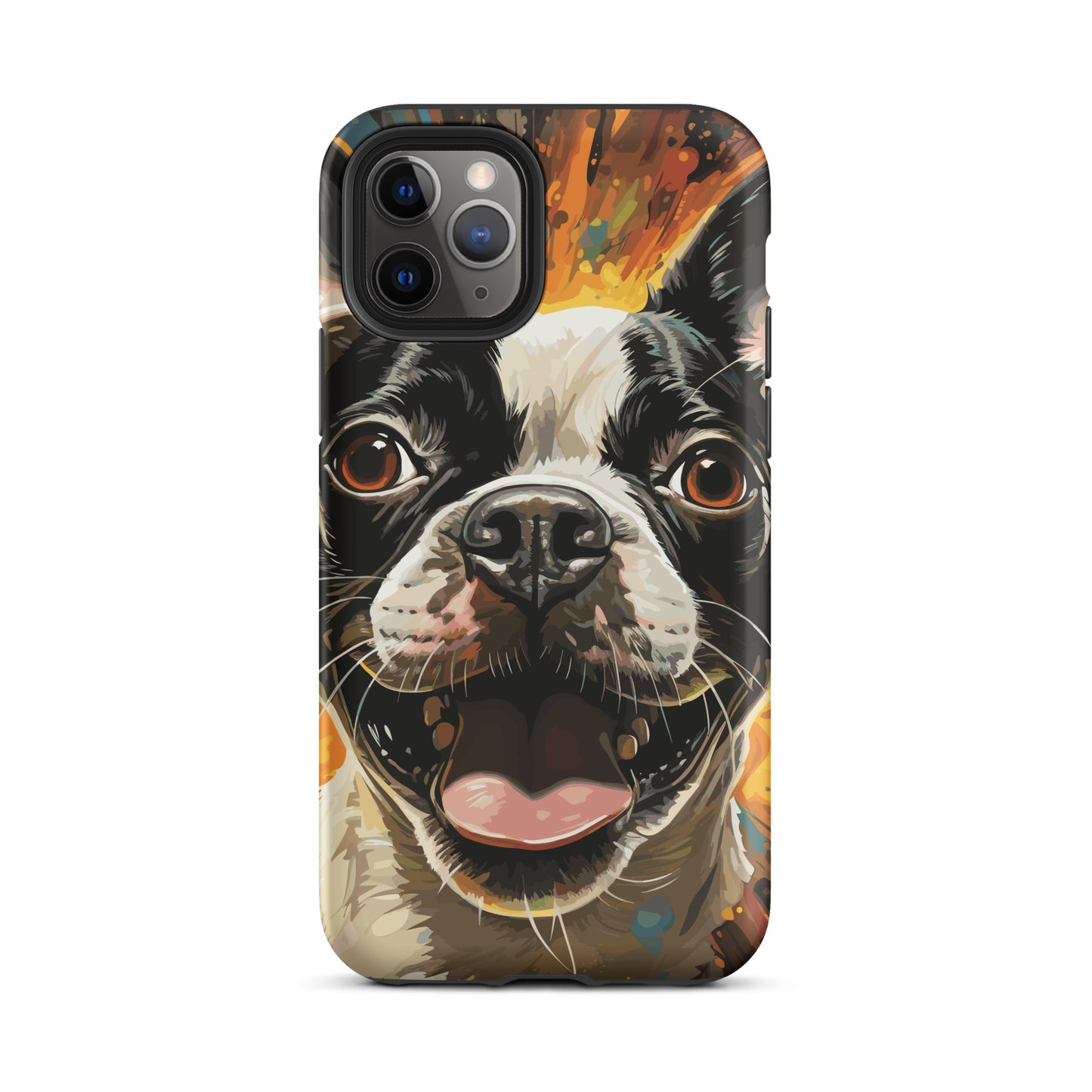 Zoomies Excitement Boston Terrier Dog Tough Case for iPhone