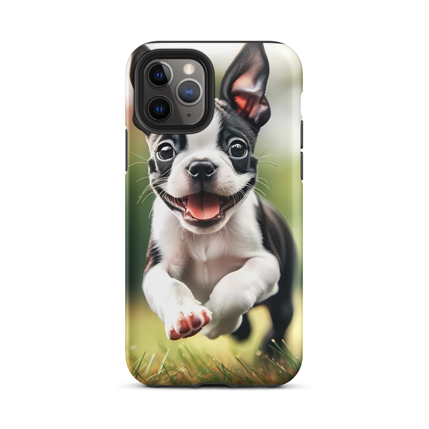 Playful Boston Terrier Puppy Tough Case for iPhone