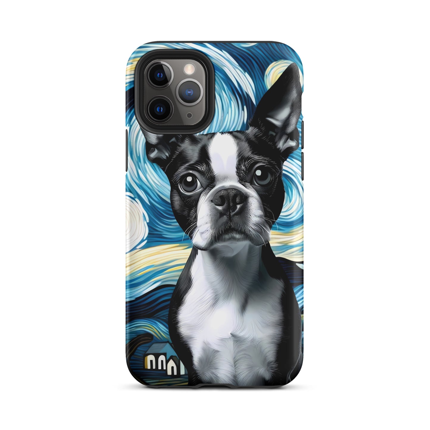 Starry Night - Boston Terrier Dog Tough Case for iPhone