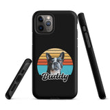Custom Dog Sunset Vintage Retro Style Tough Case for iPhone . Matte iPhone 11 Pro